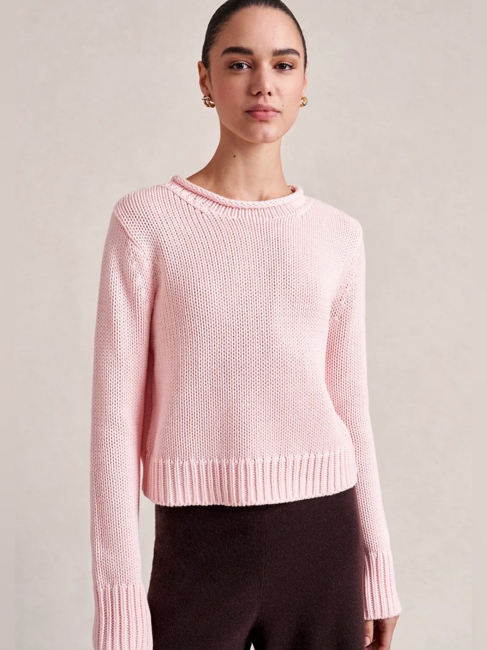 La Ligne Solid Mini Marina Sweater Blush size M